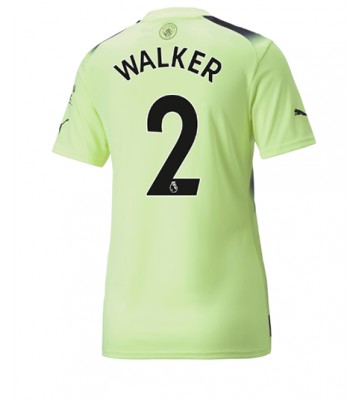 Manchester City Kyle Walker #2 Tredjedrakt Kvinner 2022-23 Kortermet